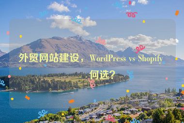 外貿(mào)網(wǎng)站建設(shè)，WordPress vs Shopify 如何選？