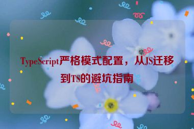 TypeScript嚴(yán)格模式配置，從JS遷移到TS的避坑指南