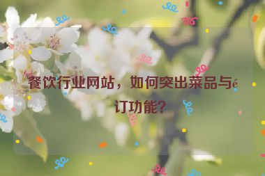 餐飲行業(yè)網(wǎng)站，如何突出菜品與預(yù)訂功能？