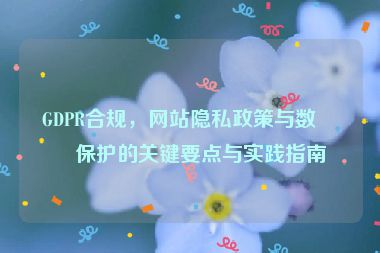 GDPR合規(guī)，網(wǎng)站隱私政策與數(shù)據(jù)保護(hù)的關(guān)鍵要點(diǎn)與實(shí)踐指南