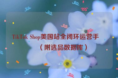 TikTok Shop美國(guó)站全閉環(huán)運(yùn)營(yíng)手冊(cè)（附選品數(shù)據(jù)庫(kù)）