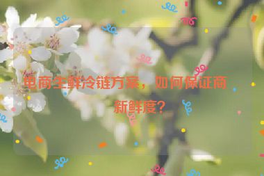 電商生鮮冷鏈方案，如何保證商品新鮮度？