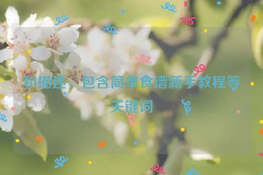 和描述，包含簡(jiǎn)單食譜新手教程等關(guān)鍵詞