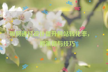 如何通過設(shè)計(jì)提升網(wǎng)站轉(zhuǎn)化率，實(shí)用策略與技巧