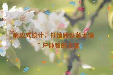 響應(yīng)式設(shè)計(jì)，打造跨設(shè)備無(wú)縫用戶體驗(yàn)的關(guān)鍵