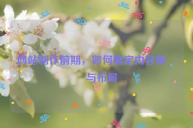 網(wǎng)站制作前期，如何確定內(nèi)容策略與布局
