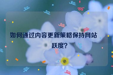 如何通過內(nèi)容更新策略保持網(wǎng)站活躍度？