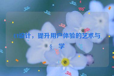 UI設(shè)計(jì)，提升用戶體驗(yàn)的藝術(shù)與科學(xué)
