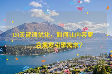 LSI關(guān)鍵詞優(yōu)化，如何讓內(nèi)容更符合搜索引擎需求？