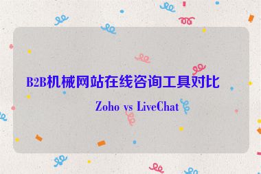 B2B機(jī)械網(wǎng)站在線咨詢工具對比，Zoho vs LiveChat