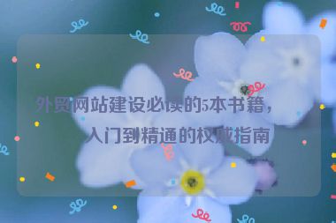 外貿(mào)網(wǎng)站建設(shè)必讀的5本書(shū)籍，從入門(mén)到精通的權(quán)威指南