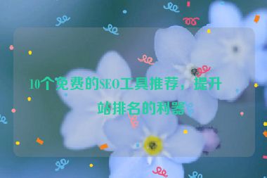 10個免費(fèi)的SEO工具推薦，提升網(wǎng)站排名的利器