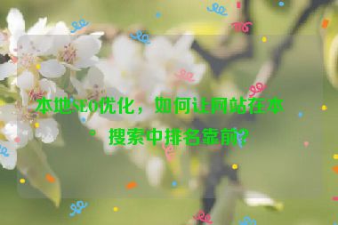 本地SEO優(yōu)化，如何讓網(wǎng)站在本地搜索中排名靠前？