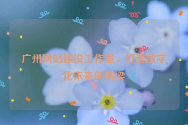 廣州網(wǎng)站建設(shè)工作室，打造數(shù)字化未來的橋梁