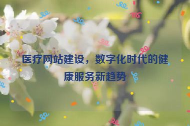 醫(yī)療網(wǎng)站建設(shè)，數(shù)字化時(shí)代的健康服務(wù)新趨勢(shì)