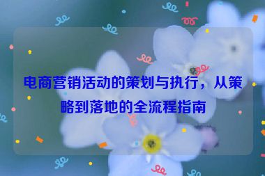 電商營銷活動(dòng)的策劃與執(zhí)行，從策略到落地的全流程指南
