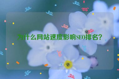 為什么網(wǎng)站速度影響SEO排名？