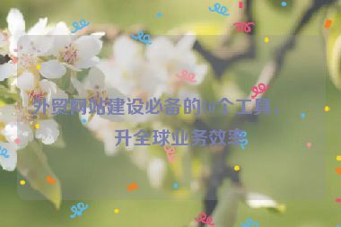外貿(mào)網(wǎng)站建設(shè)必備的10個工具，提升全球業(yè)務效率