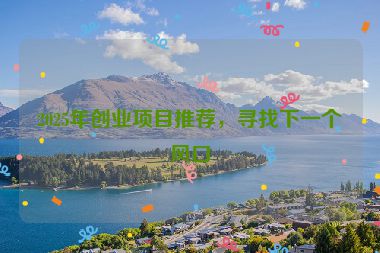 2025年創(chuàng)業(yè)項(xiàng)目推薦，尋找下一個(gè)風(fēng)口