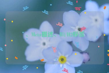 、Meta描述、H1/H2標(biāo)簽