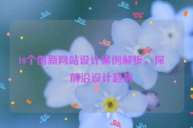 10個(gè)創(chuàng)新網(wǎng)站設(shè)計(jì)案例解析，探索前沿設(shè)計(jì)趨勢(shì)