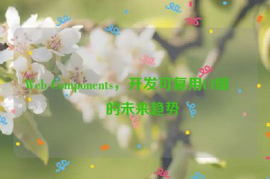 Web Components，開發(fā)可復(fù)用UI組件的未來趨勢(shì)