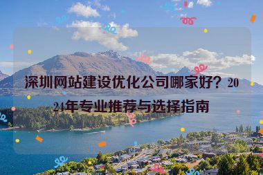 深圳網(wǎng)站建設(shè)優(yōu)化公司哪家好？2024年專業(yè)推薦與選擇指南