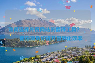 如何選擇外貿(mào)網(wǎng)站的翻譯工具？全面指南助你提升國(guó)際化效率