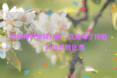 網(wǎng)站用戶旅程分析，優(yōu)化每個(gè)接觸點(diǎn)以提升轉(zhuǎn)化率