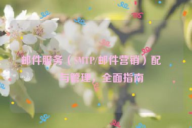 郵件服務(wù)（SMTP/郵件營(yíng)銷）配置與管理，全面指南