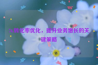 76.轉(zhuǎn)化率優(yōu)化，提升業(yè)務(wù)增長的關(guān)鍵策略