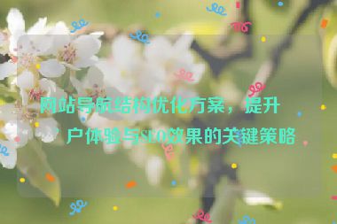 網(wǎng)站導航結(jié)構(gòu)優(yōu)化方案，提升用戶體驗與SEO效果的關(guān)鍵策略