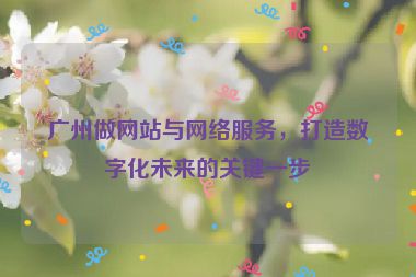 廣州做網(wǎng)站與網(wǎng)絡服務，打造數(shù)字化未來的關鍵一步
