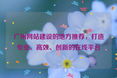 廣州網(wǎng)站建設(shè)的地方推薦，打造專業(yè)、高效、創(chuàng)新的在線平臺