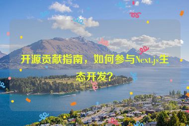 開源貢獻(xiàn)指南，如何參與Next.js生態(tài)開發(fā)？