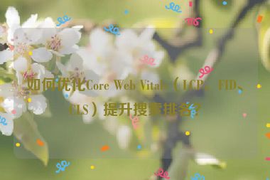 如何優(yōu)化Core Web Vitals（LCP、FID、CLS）提升搜索排名？