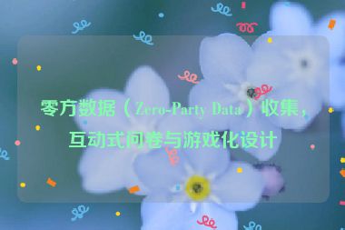 零方數(shù)據(jù)（Zero-Party Data）收集，互動式問卷與游戲化設(shè)計