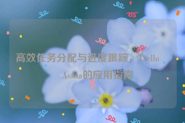 高效任務(wù)分配與進(jìn)度跟蹤，Trello與Asana的應(yīng)用指南