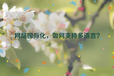 網(wǎng)站國際化，如何支持多語言？