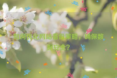 如何優(yōu)化網(wǎng)站備份策略，確保數(shù)據(jù)安全？