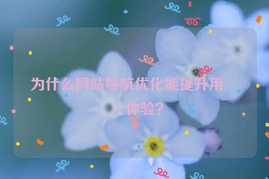 為什么網(wǎng)站導航優(yōu)化能提升用戶體驗？