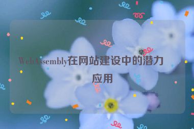WebAssembly在網(wǎng)站建設(shè)中的潛力與應用