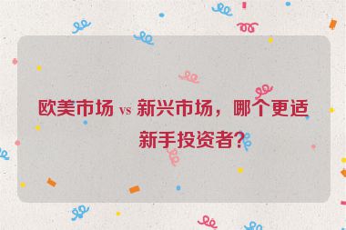 歐美市場(chǎng) vs 新興市場(chǎng)，哪個(gè)更適合新手投資者？