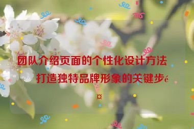 團(tuán)隊(duì)介紹頁(yè)面的個(gè)性化設(shè)計(jì)方法，打造獨(dú)特品牌形象的關(guān)鍵步驟