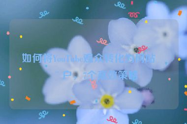 如何將YouTube觀眾轉(zhuǎn)化為網(wǎng)站用戶，7個(gè)高效策略