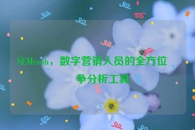 SEMrush，數(shù)字營(yíng)銷人員的全方位競(jìng)爭(zhēng)分析工具