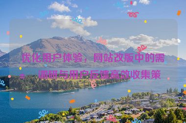 優(yōu)化用戶體驗，網(wǎng)站改版中的需求調(diào)研與用戶反饋高效收集策略