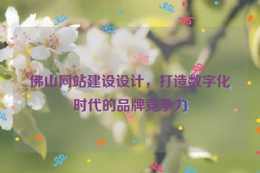 佛山網(wǎng)站建設(shè)設(shè)計(jì)，打造數(shù)字化時(shí)代的品牌競(jìng)爭力