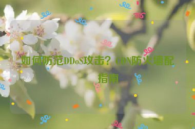 如何防范DDoS攻擊？CDN防火墻配置指南