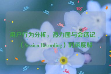 用戶行為分析，熱力圖與會(huì)話記錄（Session Recording）的深度解析